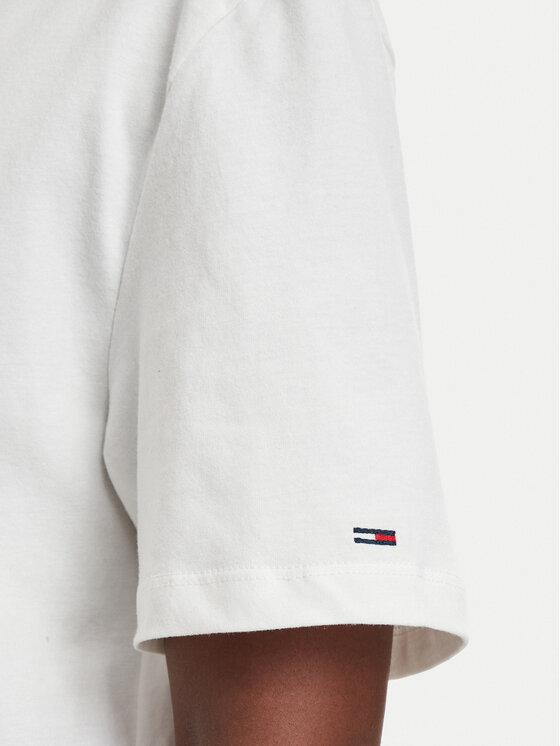 Tommy Jeans Tommy Jeans T-shirt Novelty DW0DW23159 Bianco Relaxed Fit