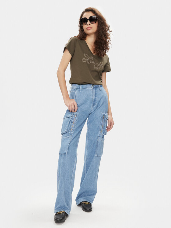 Liu Jo Liu Jo Tričko MA4337 JS923 Kaki Regular Fit