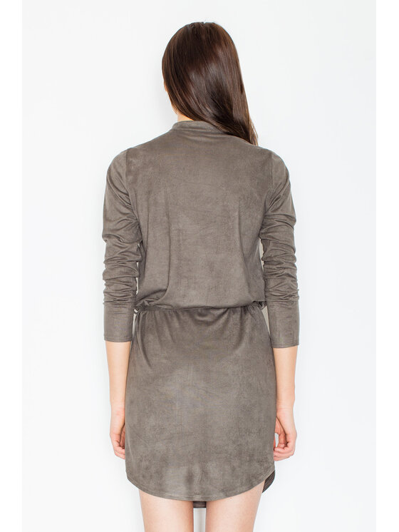 FIGL FIGL Sukienka M454 Khaki Regular Fit