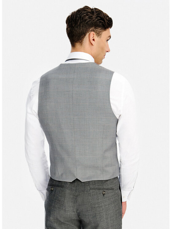 Pako Lorente Pako Lorente Kamizelka P26SF-8X-001 Szary Slim Fit