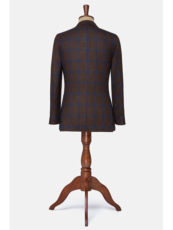 Lancerto Lancerto Marynarka Valberga Brązowy Slim Fit