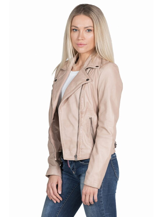 David Ryan David Ryan Kurtka skórzana Gina Beżowy Regular Fit