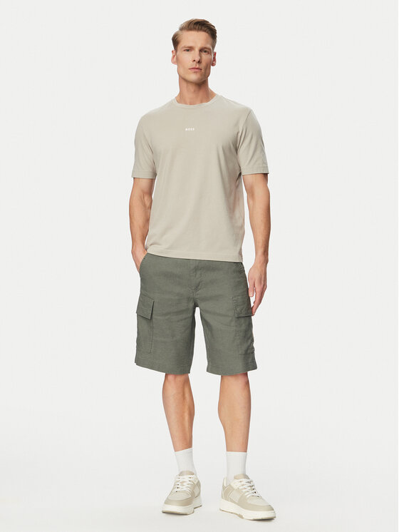 BOSS BOSS Szövet rövidnadrág Sisla 50559366 Szürke Relaxed Fit