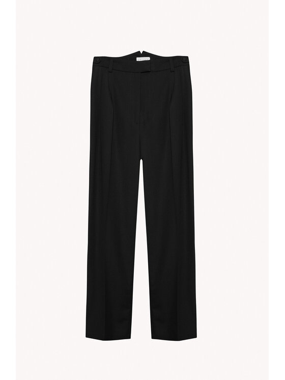 Epuzer Epuzer Spodnie materiałowe Phoenix wool Czarny Loose Leg