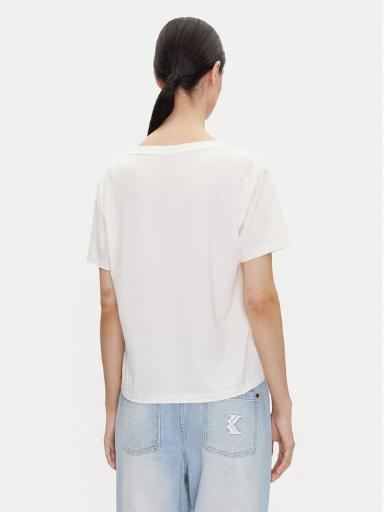 HUGO HUGO Футболка Nika_T-Shirt 50540046 Écru Regular Fit