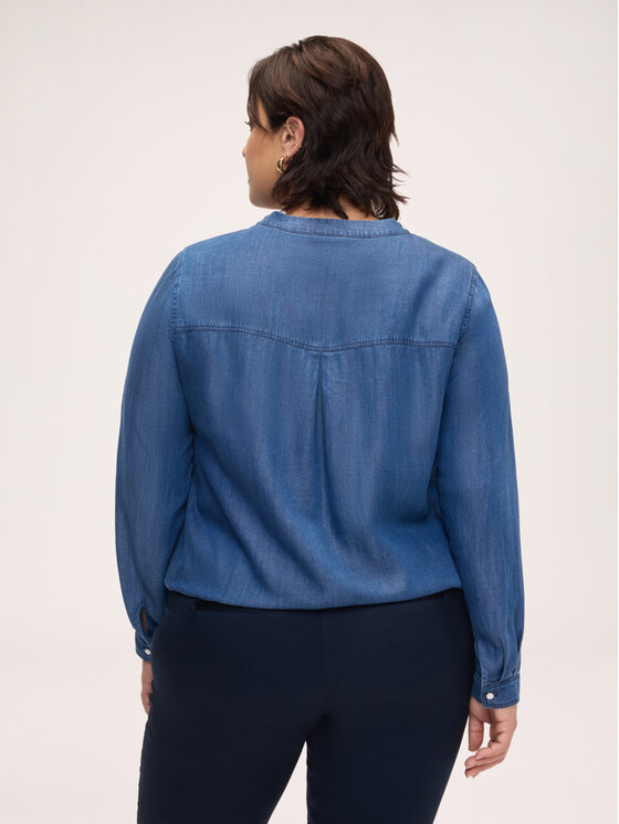 Fiorella Rubino Fiorella Rubino Bluzka 2127T002513N024 Niebieski Boxy Fit
