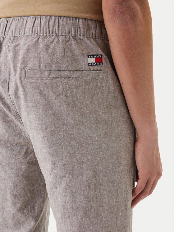 Tommy Jeans Tommy Jeans Bavlnené nohavice Sonny DM0DM22820 Béžová Slim Fit