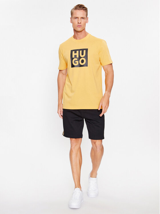HUGO Hugo T-Shirt Daltor 50473891 Gelb Regular Fit