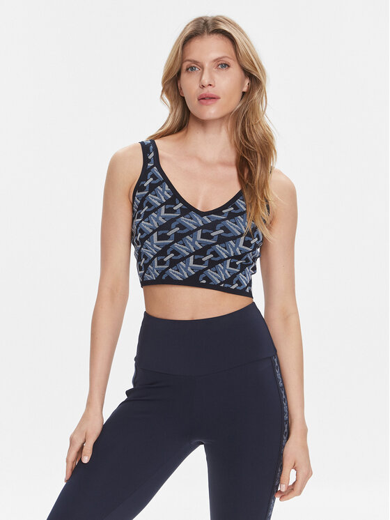 MICHAEL Michael Kors Top MR460U19Z6 Blu scuro Slim Fit, taglia : M