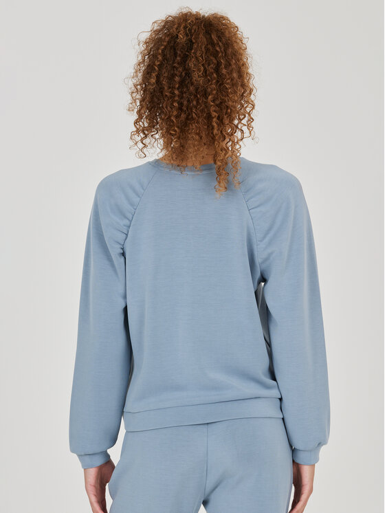 Athlecia Athlecia Bluză Jillnana W Balloon Sleeve Sweat EA223322 Albastru Regular Fit