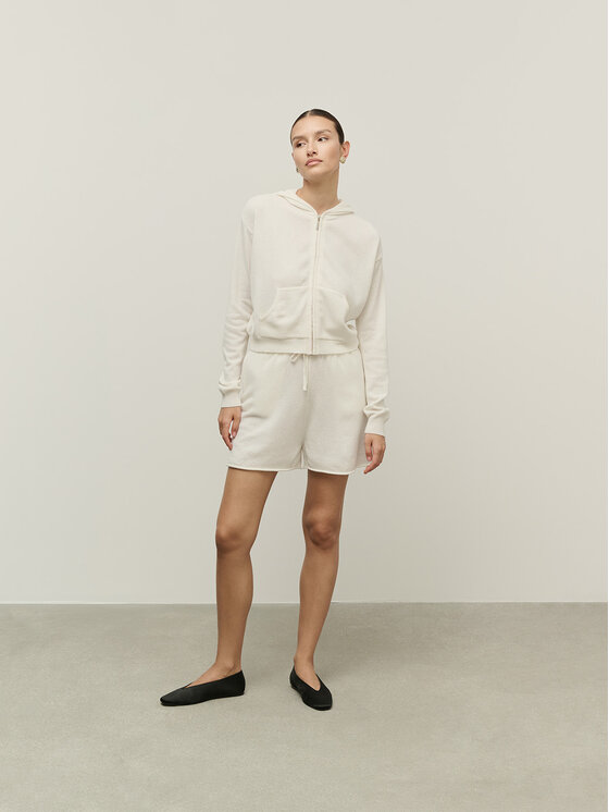 La Mania La Mania Szorty sportowe CALMO Biały Classic Fit