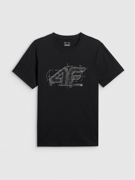 4F 4F T-Shirt COMMERCIAL 12 Czarny Regular Fit