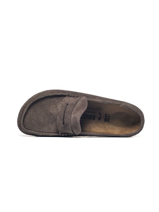Birkenstock Birkenstock Klapki Naples Wrapped Suede Leather Szary