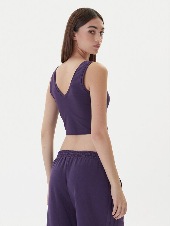 adidas adidas Top Essentials Small Logo KB7127 Violett Slim Fit