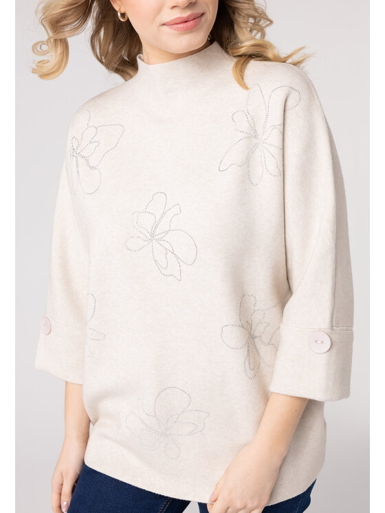 QUIOSQUE QUIOSQUE Sweter QUIOSQUE 6VD004132 Beżowy Regular Fit