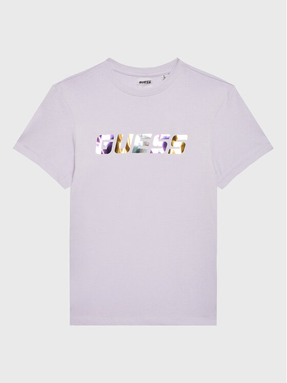 Guess Guess T-shirt Chryssa V2YI04 I3Z11 Ljubičasta Regular Fit
