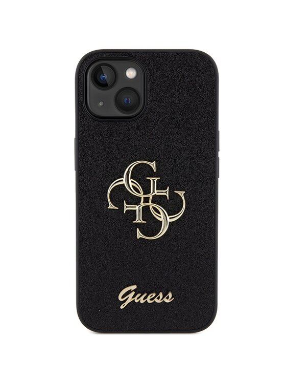 Guess Guess Etui na telefon 4G Big Glitter Script Czarny