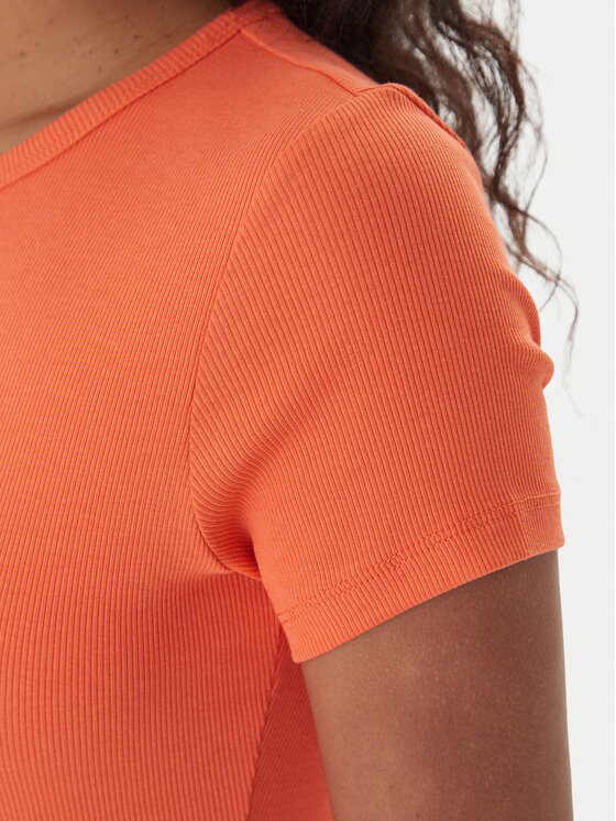 Tommy Jeans Tommy Jeans T-Shirt Badge DW0DW17881 Orange Slim Fit