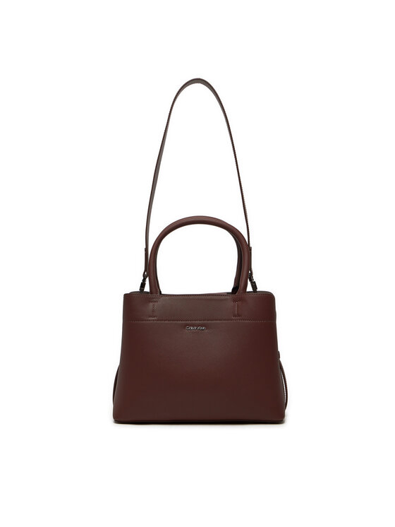 Calvin Klein Calvin Klein Torebka Ck Business Medium Tote_Saffiano K60K612572 Brązowy