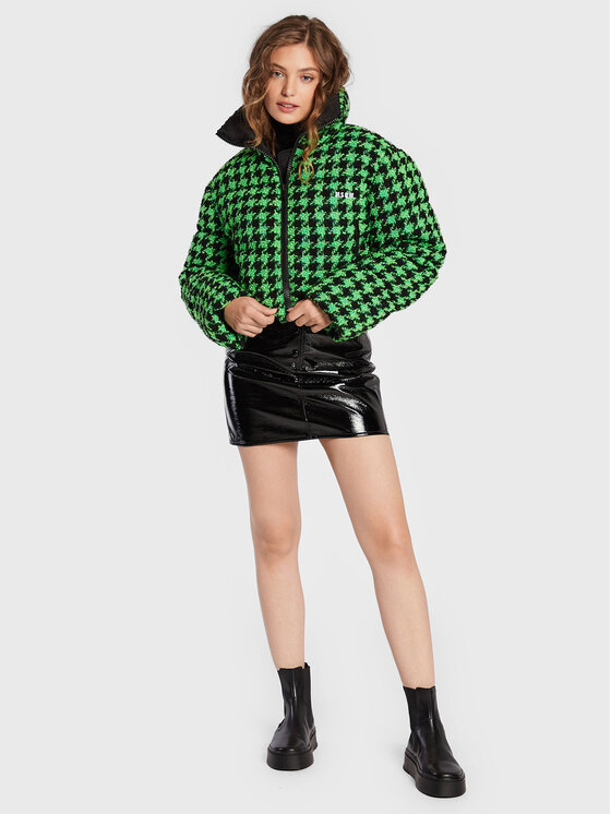MSGM MSGM Vatovaná bunda 3341MDH27X 227607 Zelená Regular Fit