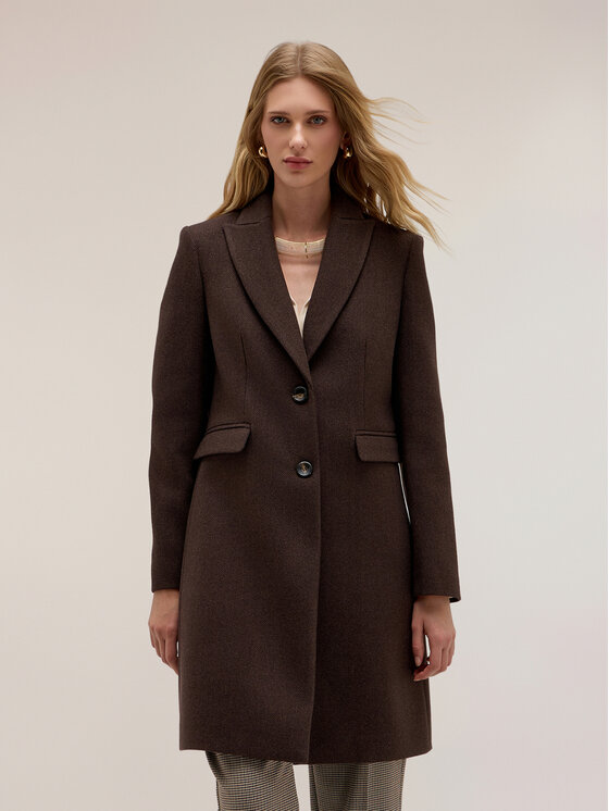 Motivi Motivi Cappotto invernale 0070Q000718N022 Marrone Regular Fit