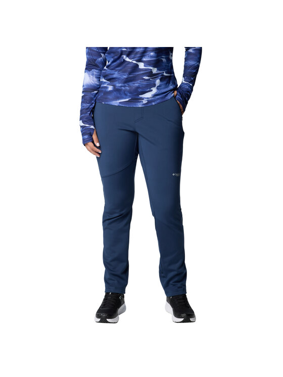 Columbia Columbia Spodnie dresowe Columbia Vest Canyon High-Rise Softshell Pant Granatowy Regular Fit