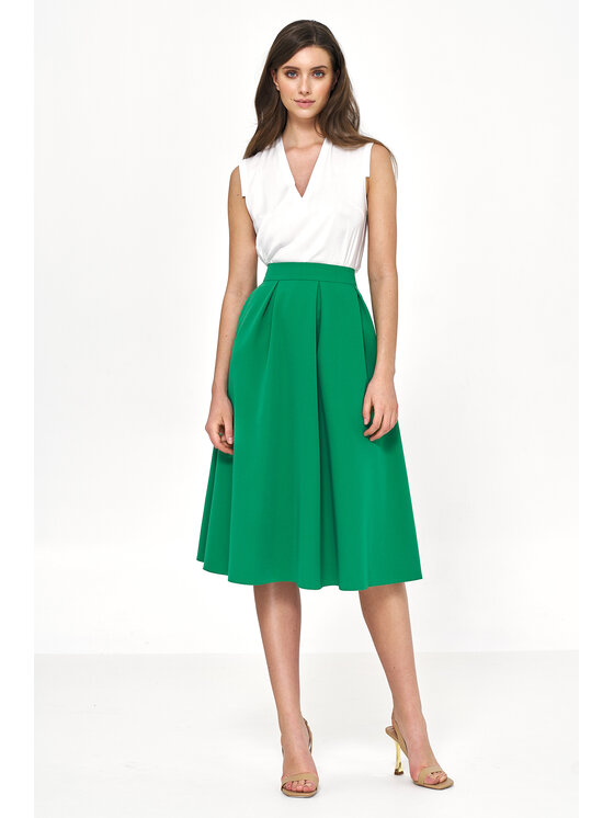 NIFE NIFE Halenka bez rękawów Écru Classic Fit