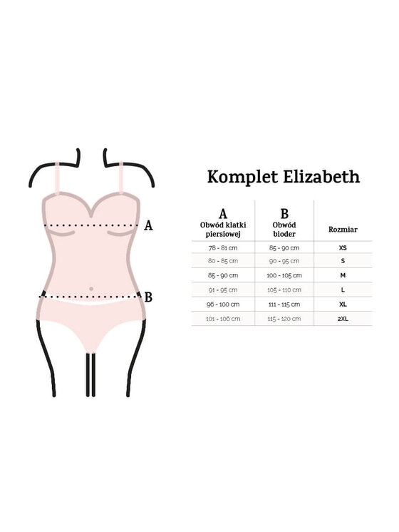 DKaren Lingerie DKaren Lingerie Komplet bielizny Elizabeth Czarny