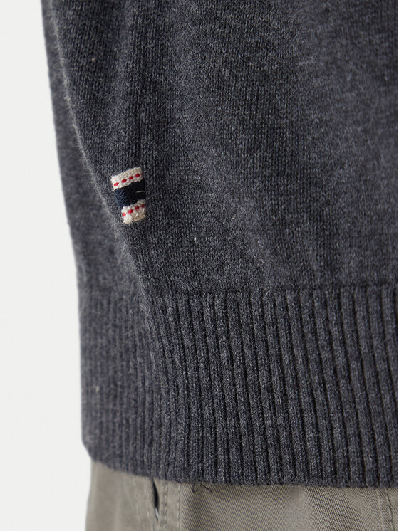 Jack & Jones Jack & Jones Bluză cu gât Basic 12287649 Negru Regular Fit