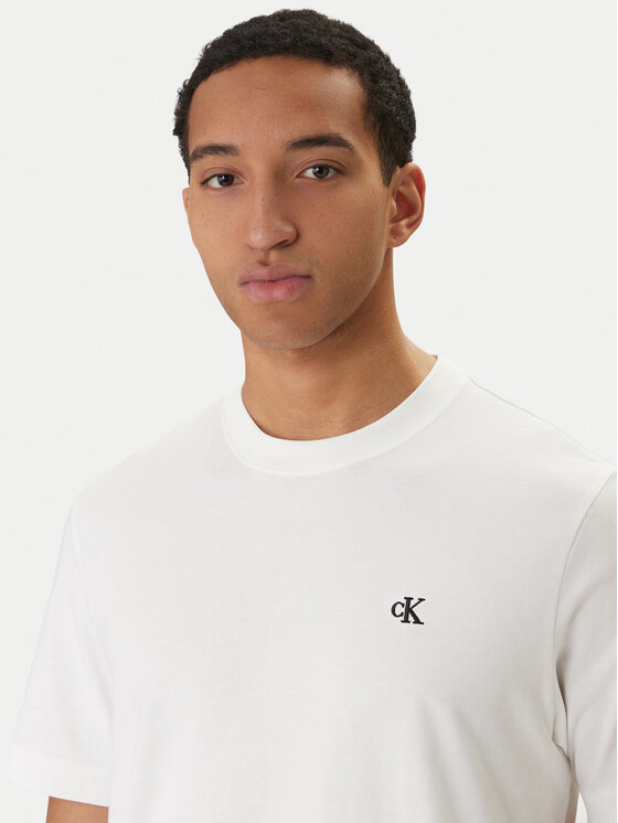 Calvin Klein Jeans Calvin Klein Jeans Majica Easy Monologo LV04RC275G Bela Regular Fit
