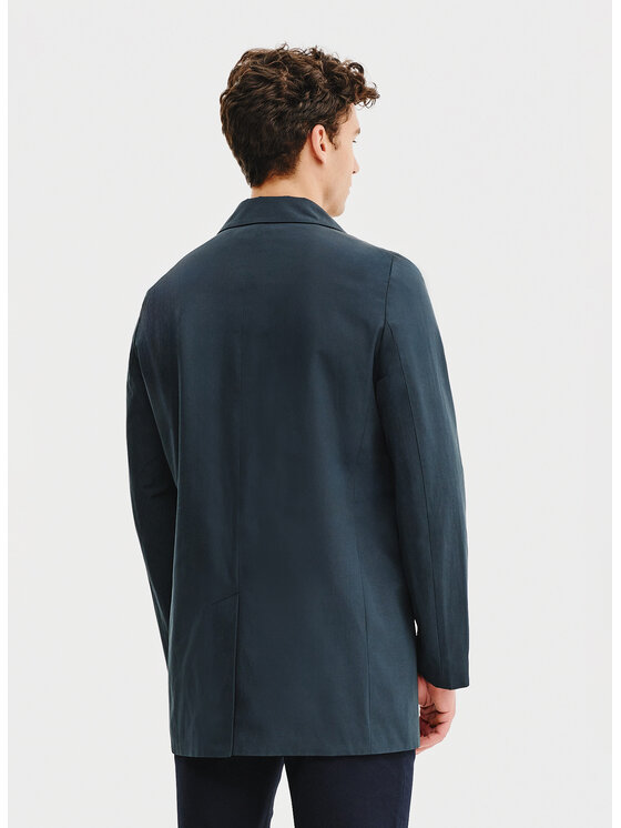 Pako Lorente Pako Lorente Płaszcz przejściowy P25SP-7X-002 Granatowy Classic Fit