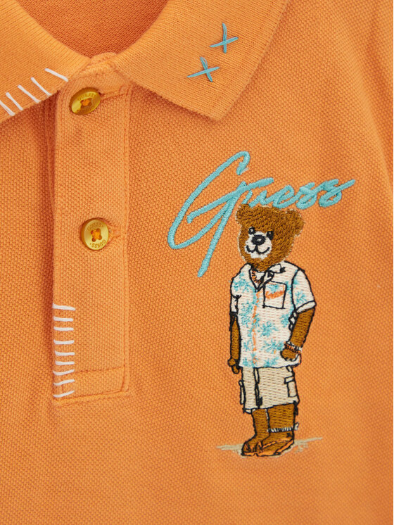 Guess Guess Polo N6GP01 K9WF4 Arancione Regular Fit