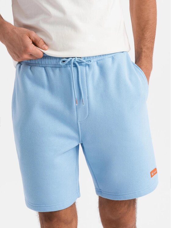 Ombre Ombre Szorty materiałowe OU-SRBC-0101 Niebieski Loose Fit