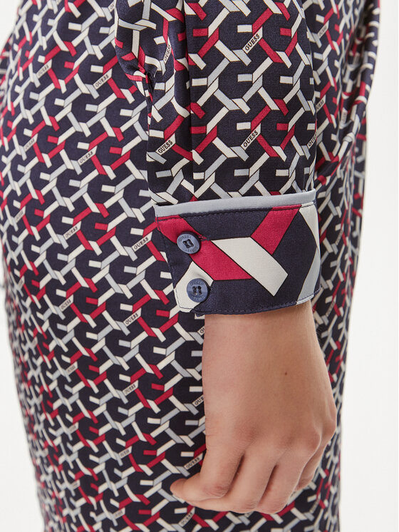 Guess Guess Haljina košulja Alya W4YK35 WF1T2 Šarena Regular Fit