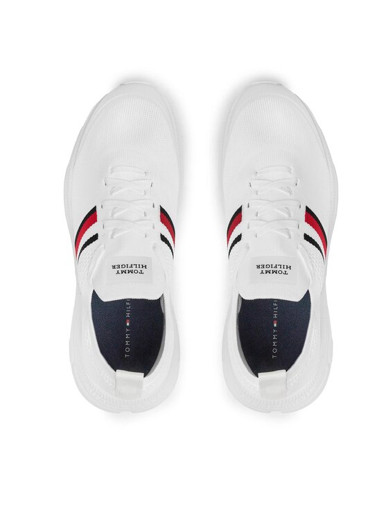 Tommy Hilfiger Tommy Hilfiger Αθλητικά Modern Runner Knit Stripes Ess FM0FM04798 Λευκό