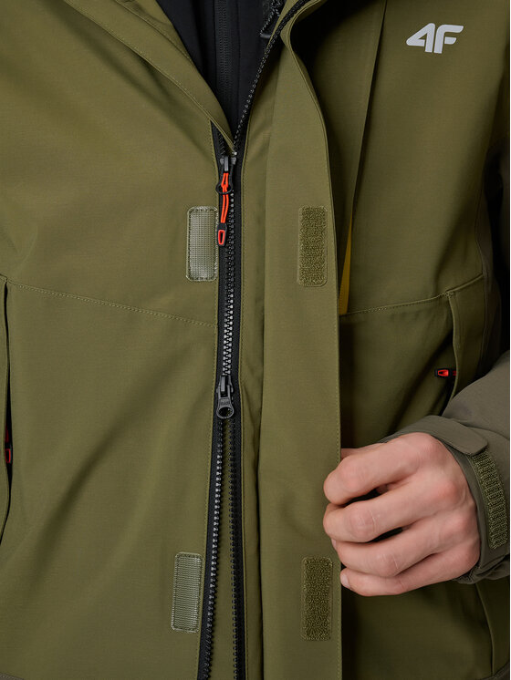4F 4F Kurtka outdoor TREKKING Khaki Regular Fit