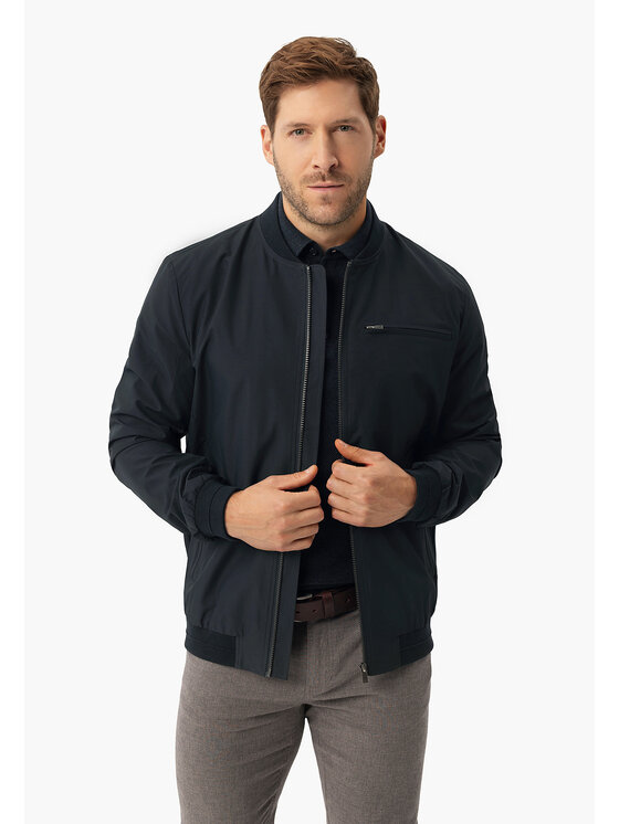 Volcano Volcano Kurtka bomber J-BAZIL Niebieski Regular Fit