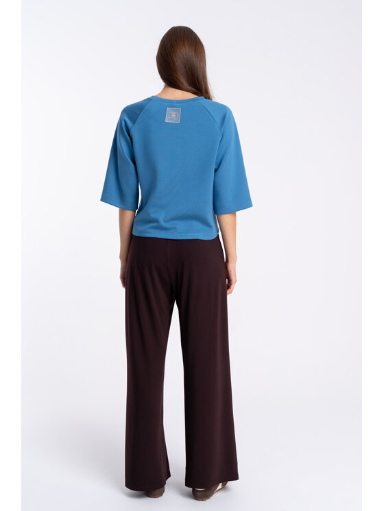 CLICK CLICK Bluzka 10-6927 Niebieski Straight Fit