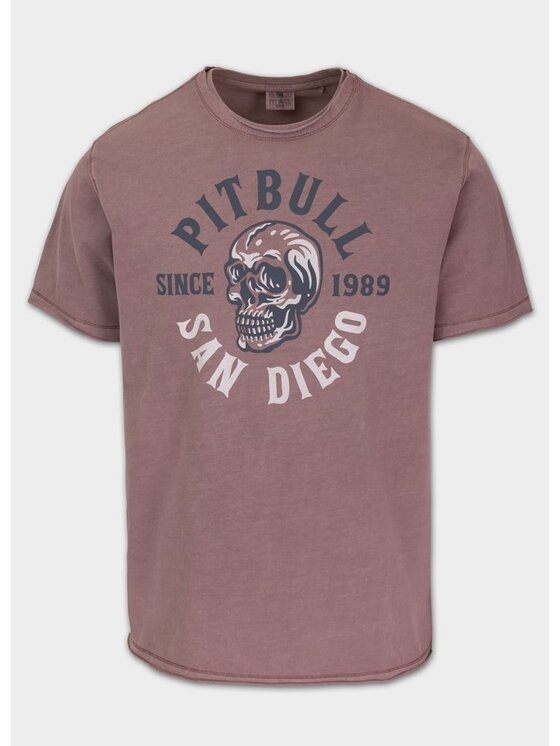 PITBULL PITBULL T-Shirt AUTOMATIC Bordowy Regular Fit