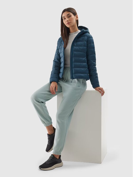 4F 4F Zimné bundy 4FWAW24TDJAF468-46S Zelená Regular Fit