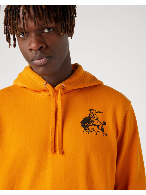 Wrangler Wrangler Bluza LOGO Pomarańczowy Regular Fit