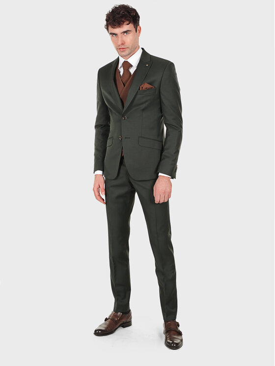 Evenemen Evenemen Garnitur Boris Zielony Slim Fit