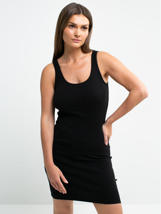 BIG STAR BIG STAR Sukienka dzianinowa majasa_906 Czarny Slim Fit