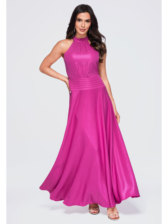 Ombre Ombre Sukienka wieczorowa LA-OM-DLR411 Różowy Regular Fit