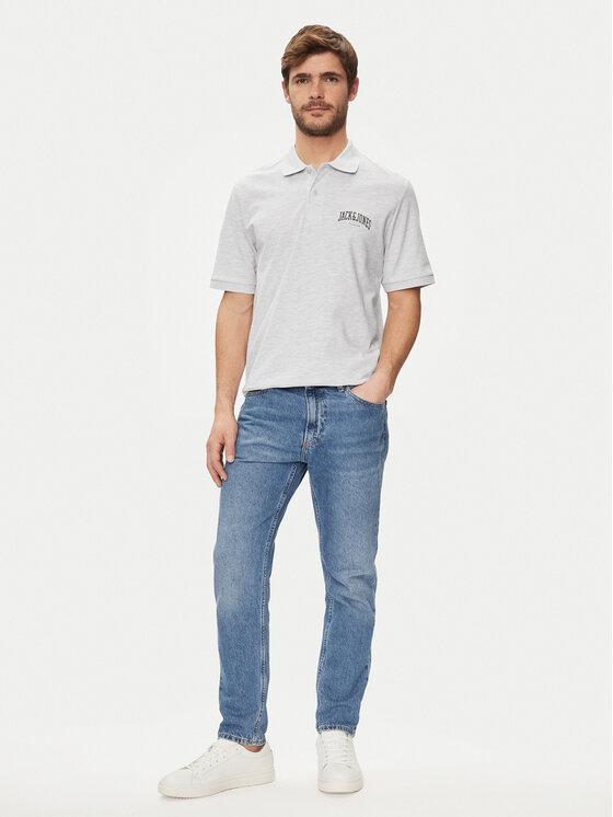Jack & Jones Jack & Jones Polo Josh 12247387 Biały Standard Fit