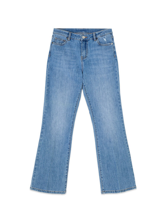 Oltre Oltre Jeansy P456R108889N004 Turkusowy Flare Fit