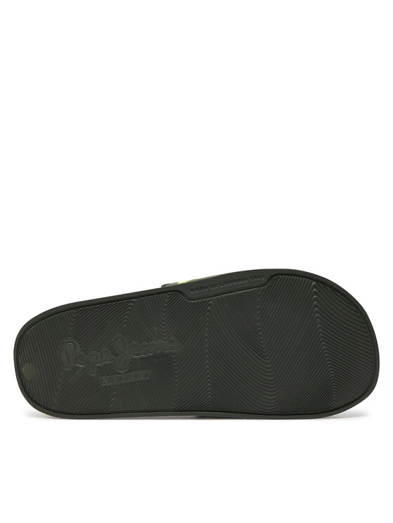 Pepe Jeans Pepe Jeans Klapki Slider Logo B PBS70054 Khaki