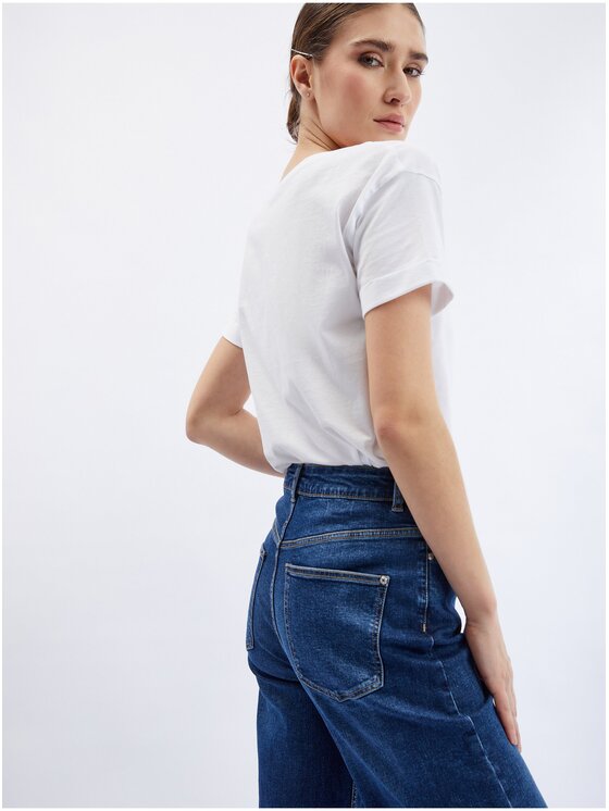 Orsay Orsay Jeansy 313082548000__34 Granatowy Loose Leg