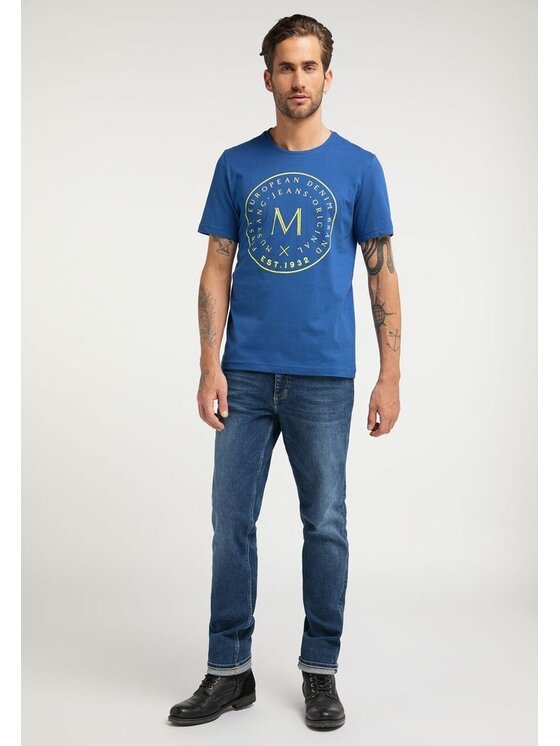 Mustang Mustang T-shirt ALEX C PRINT Blu Regular Fit