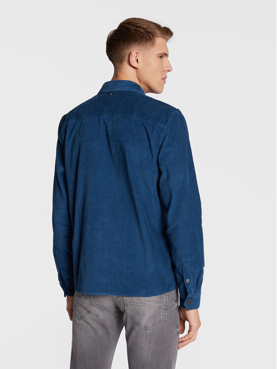 Camicia M-3020-SIL432 Blu scuro Oversize